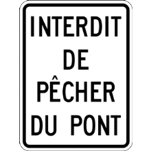 Interdit de pêcher du pont